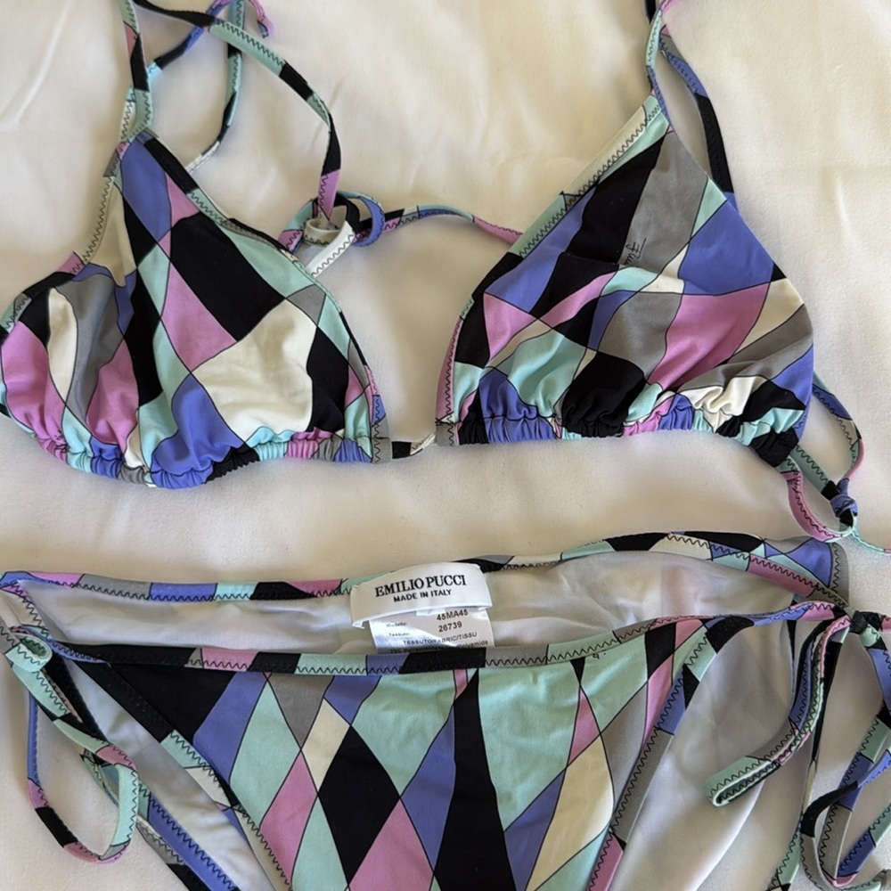 Emilio Pucci Pastel Geometric Bikini - Picture 2 of 5